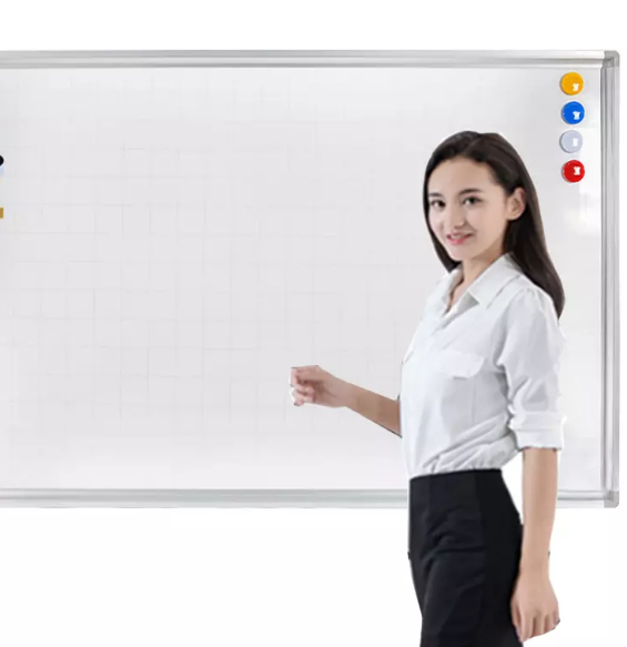 girl with whiteboard